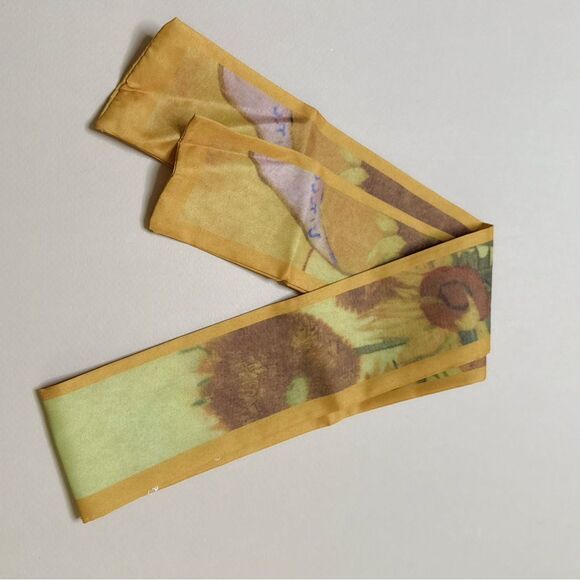 Yellow Floral Scarf #1822 - Picture 2 of 4